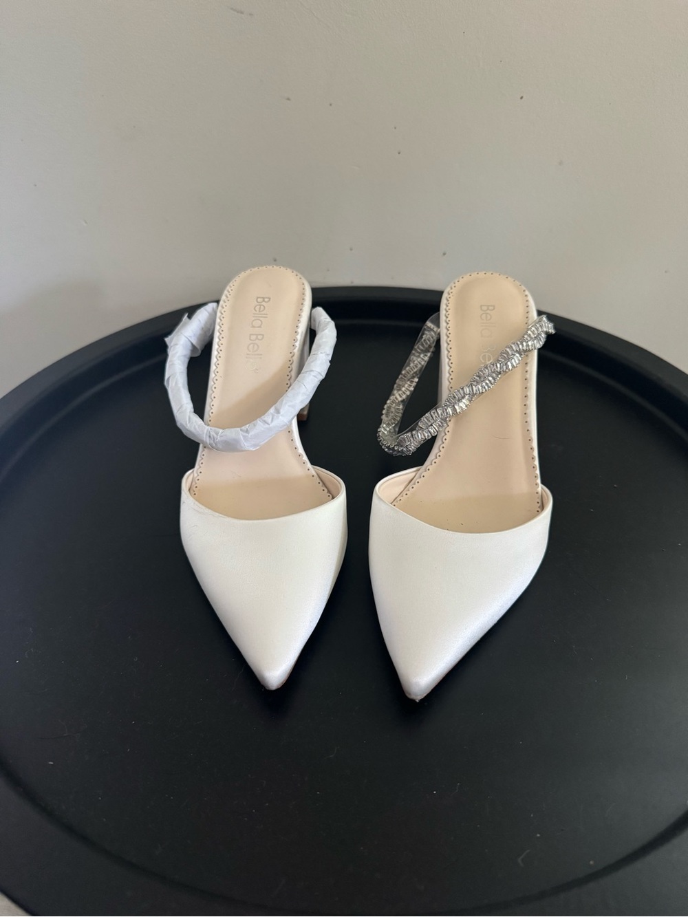 Bella Belle Weslyn Heels with Crystal Strap - Brand New